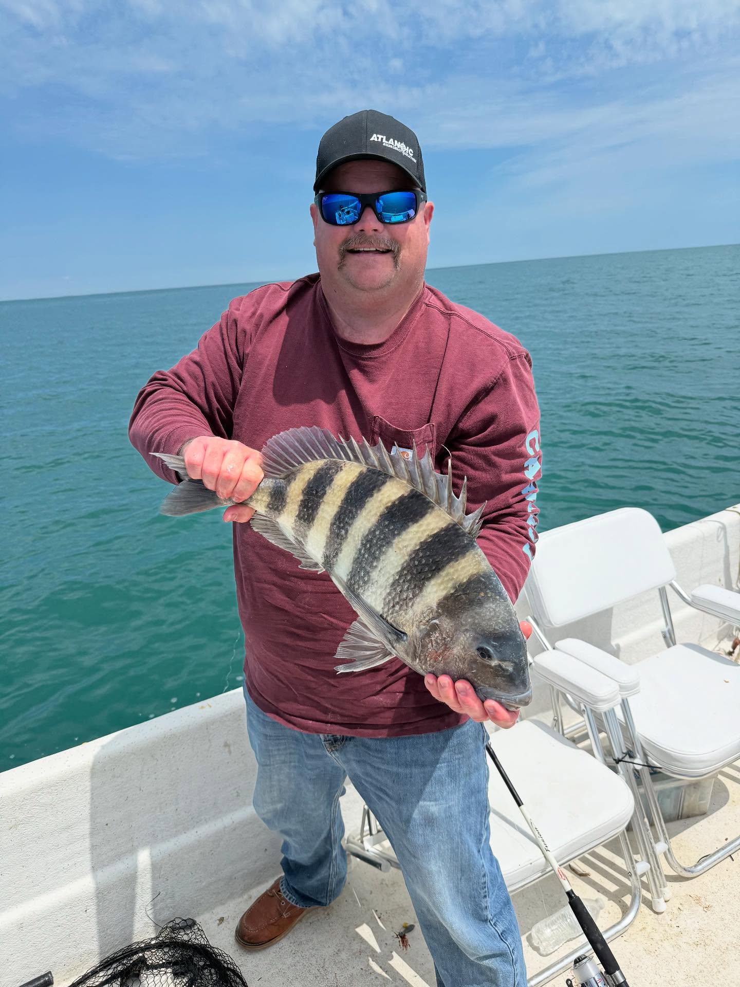 A sheepshead fish caught while fishing in VA
