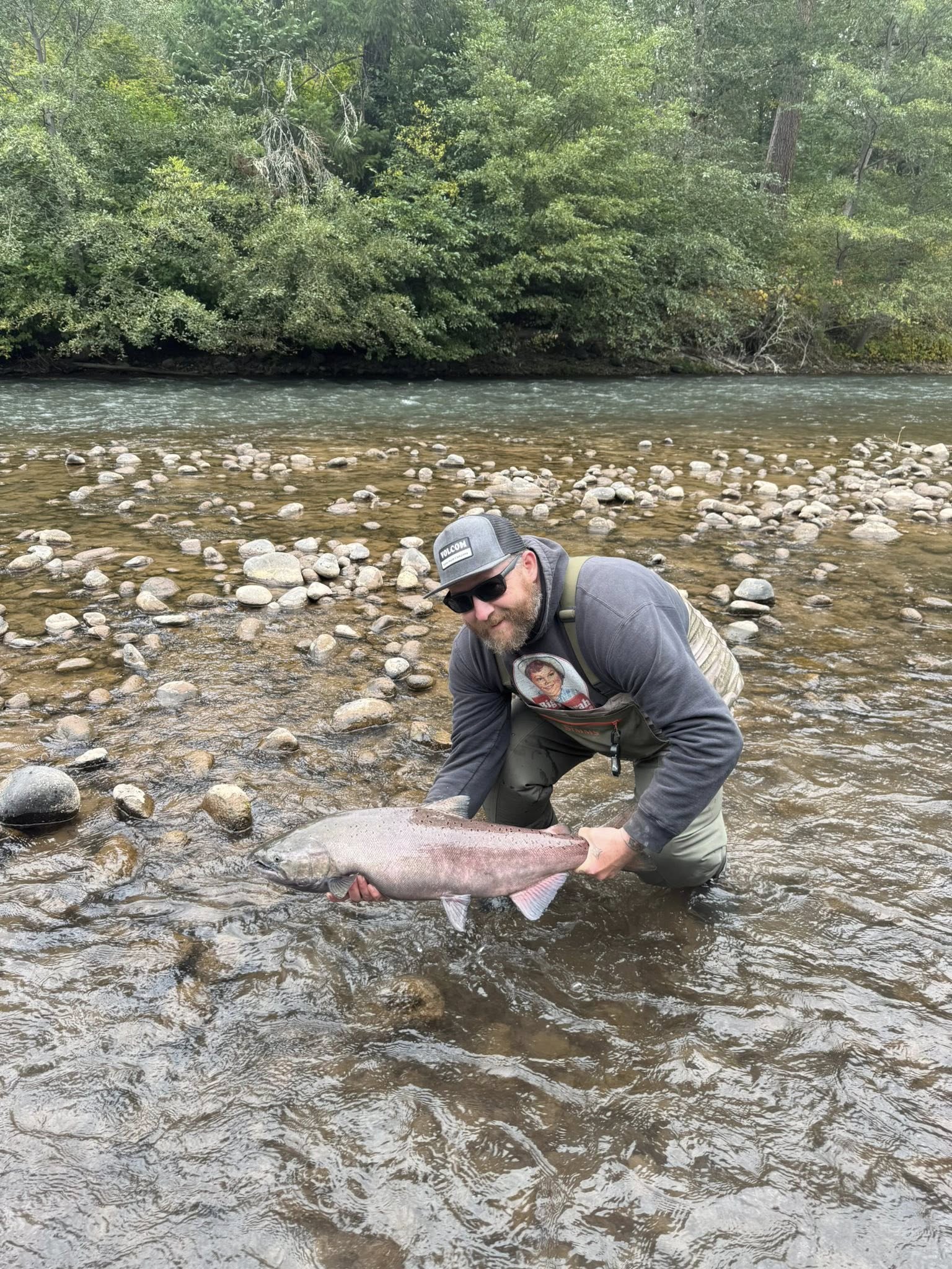 Angler fishing in Oregon