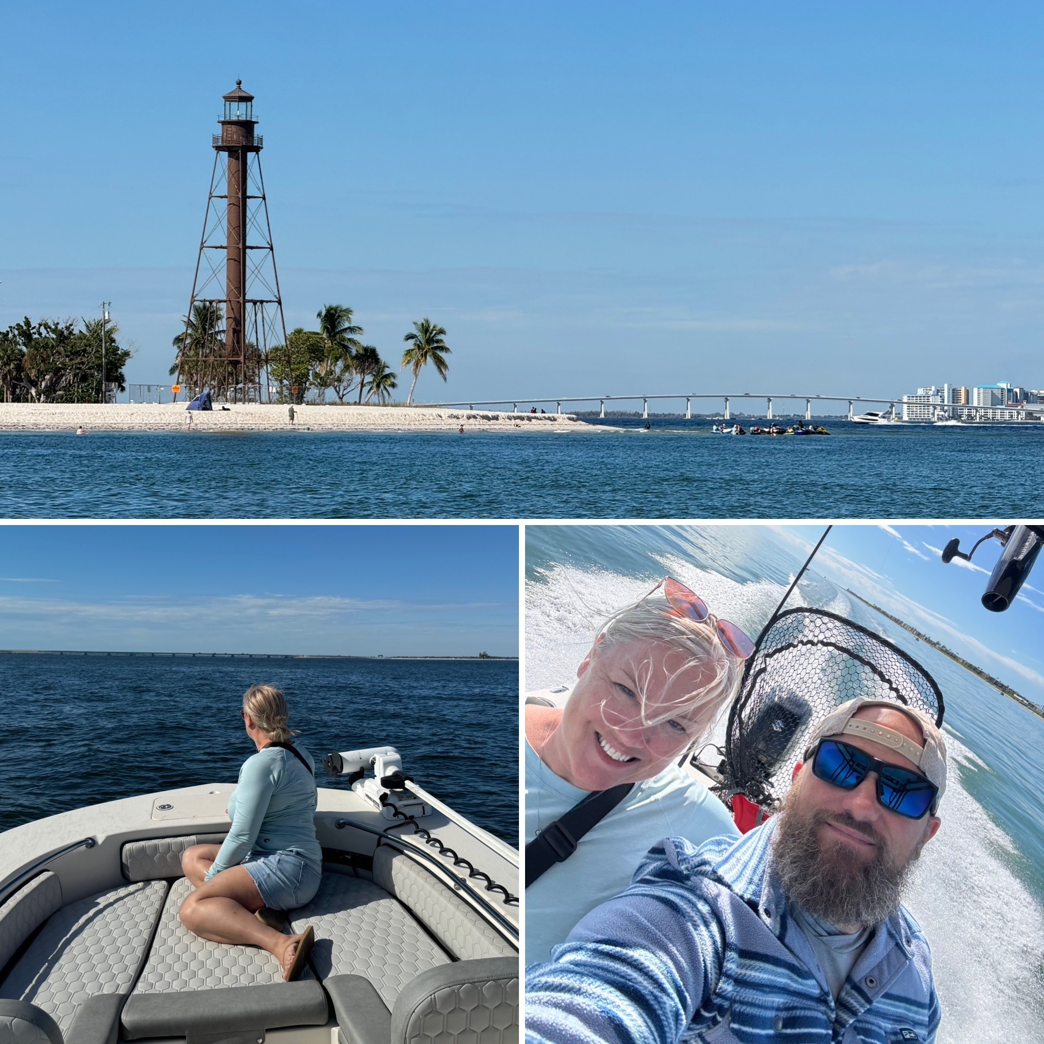 Salty Pirate Fishing boat cruising Southwest Florida waters with passengers on destination day trip