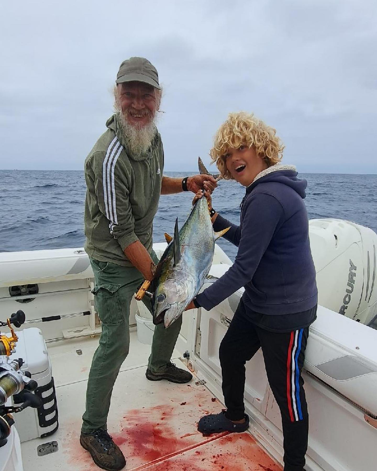 Blackfin tuna caught while fishing in San Diego