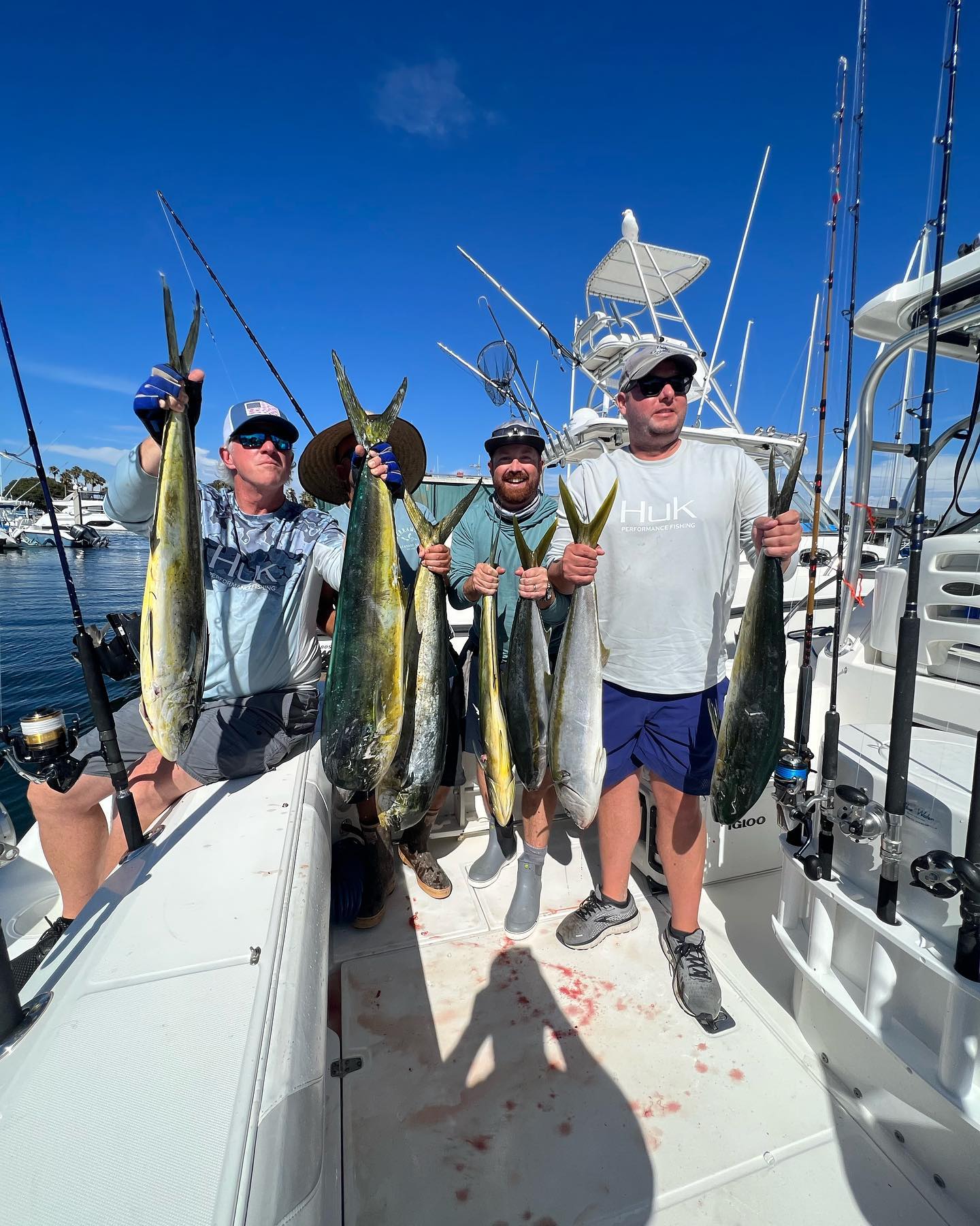 Image of 4 Wahoo Fish caught in San Diego
