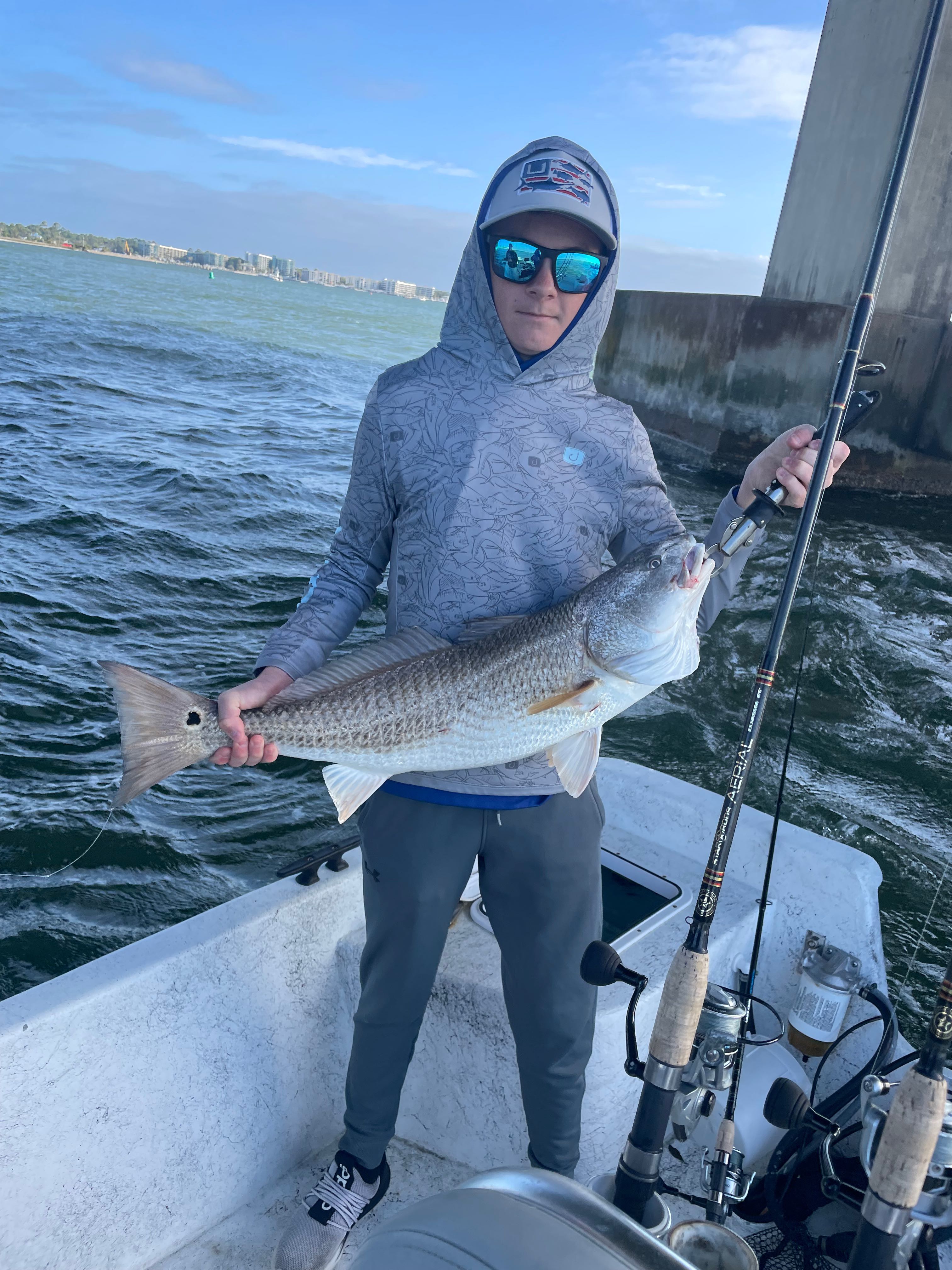 Redfish caught while fishing in Orange Beach AL on boat