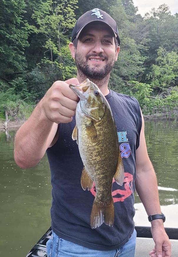 A smallmouth bass caught while fishing in East Dundee