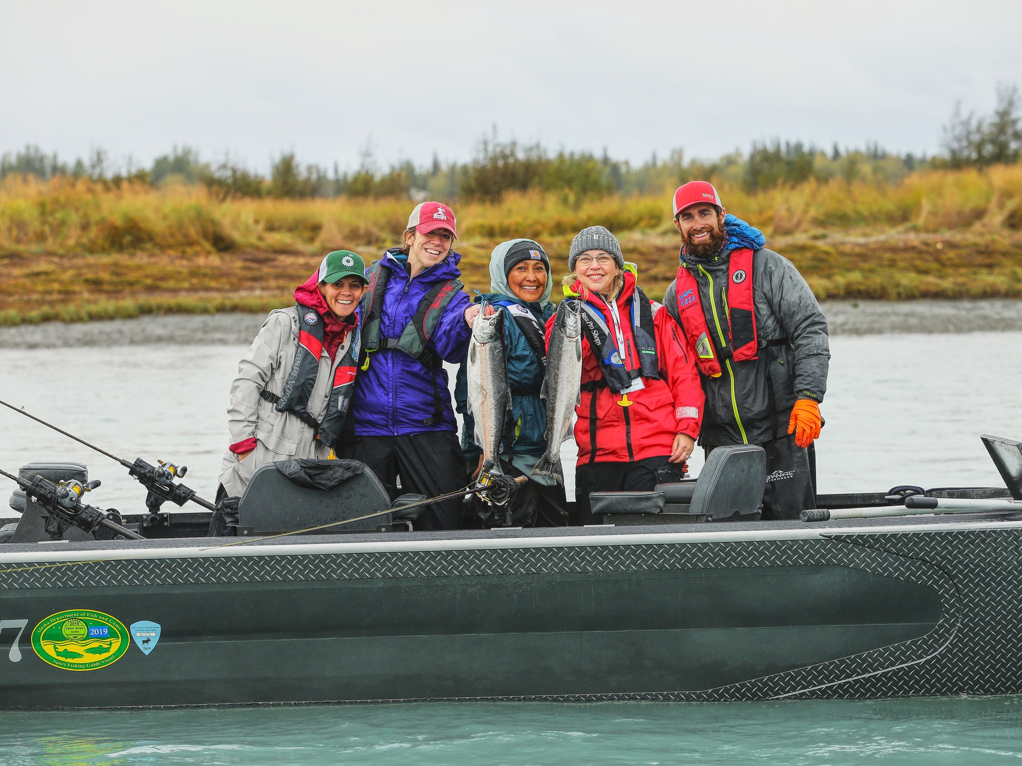 2 chinook salmon caught fishing in AK