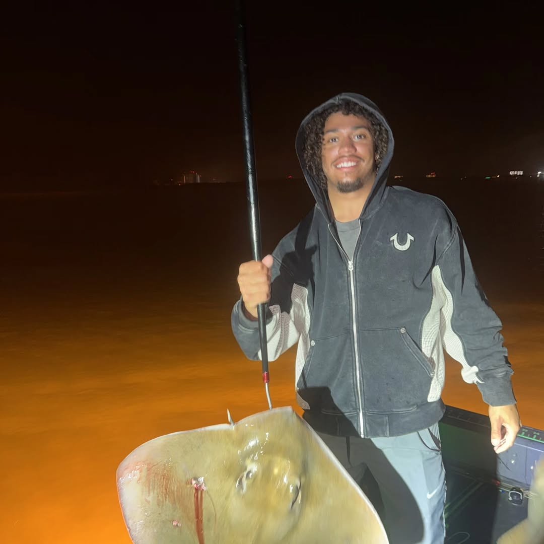 Southern stingray caught while fishing in Ohio