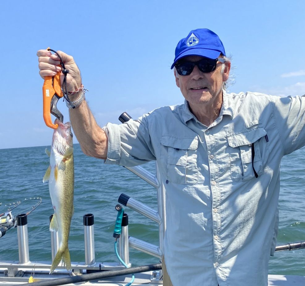 Walleye caught while fishing in Lorain OH on boat