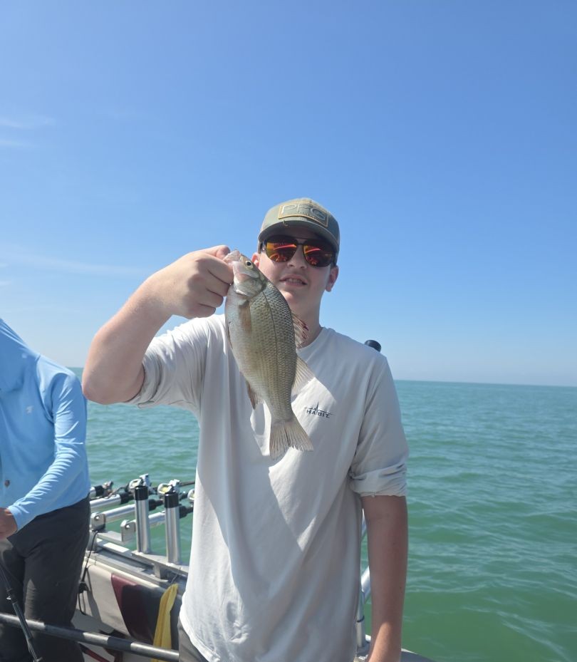 White perch caught while fishing in Lorain Ohio