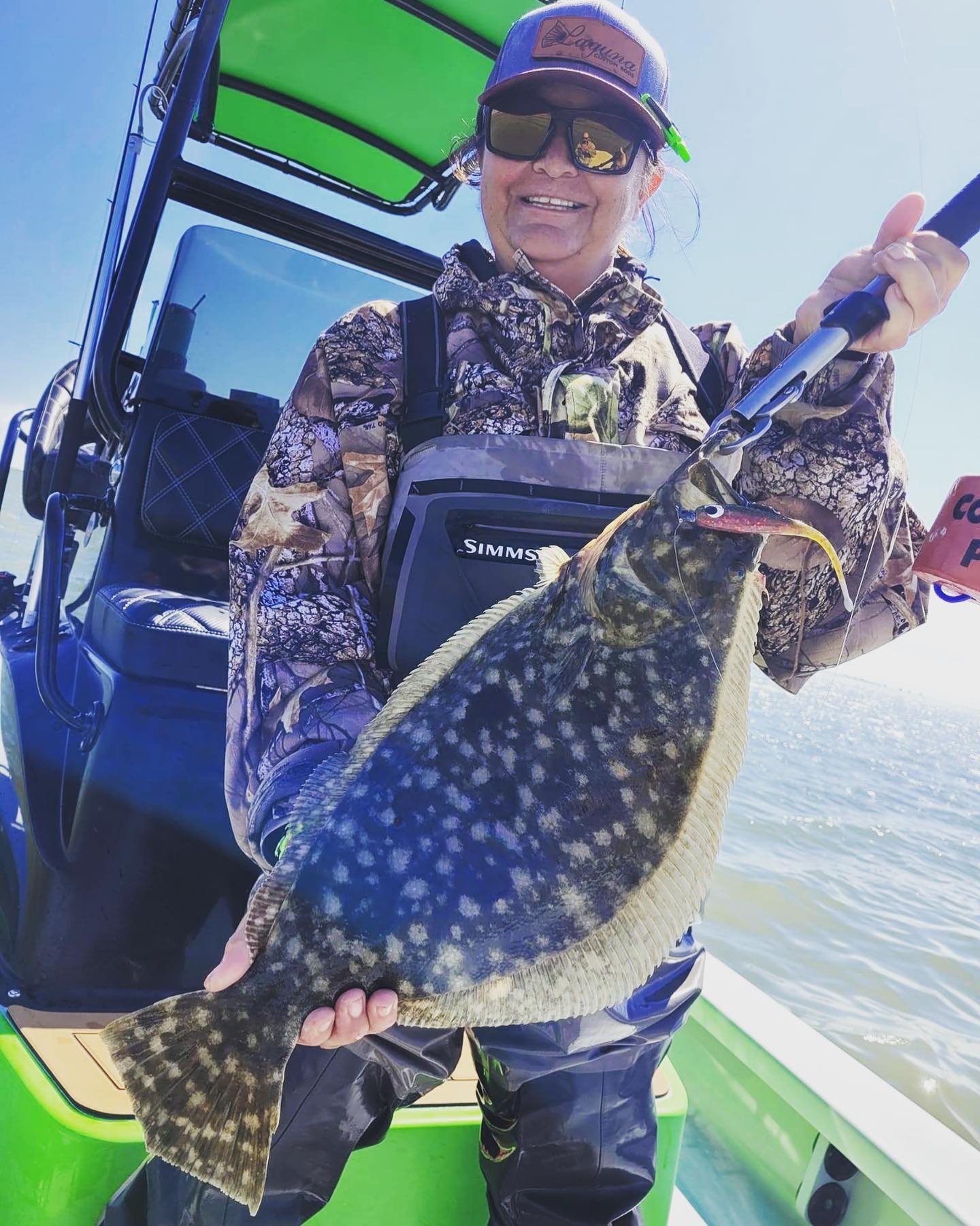 Lone angler fishing in Texas