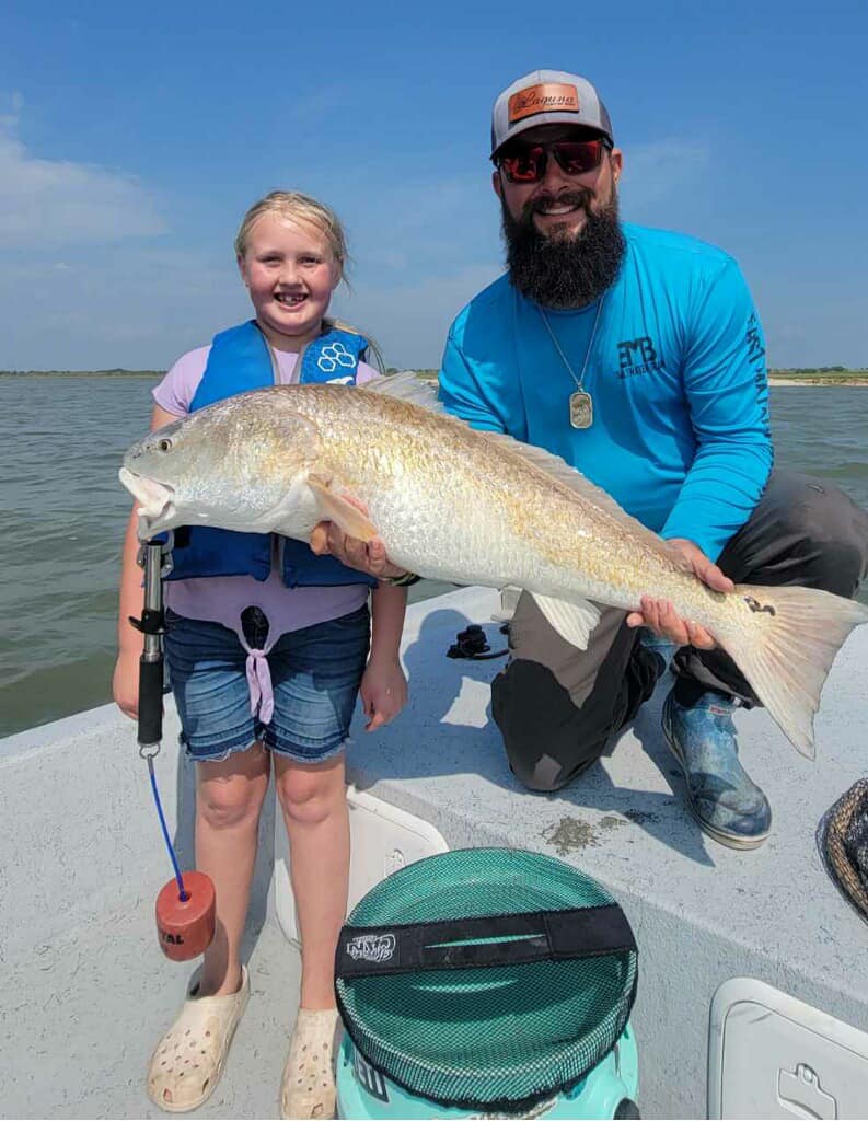 Two people fishing in Texas