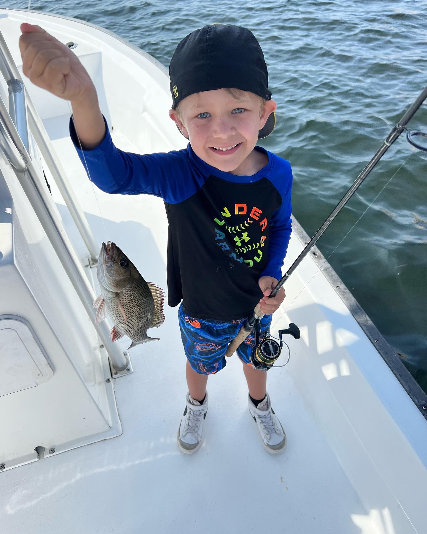 A single grey snapper fish caught in FL