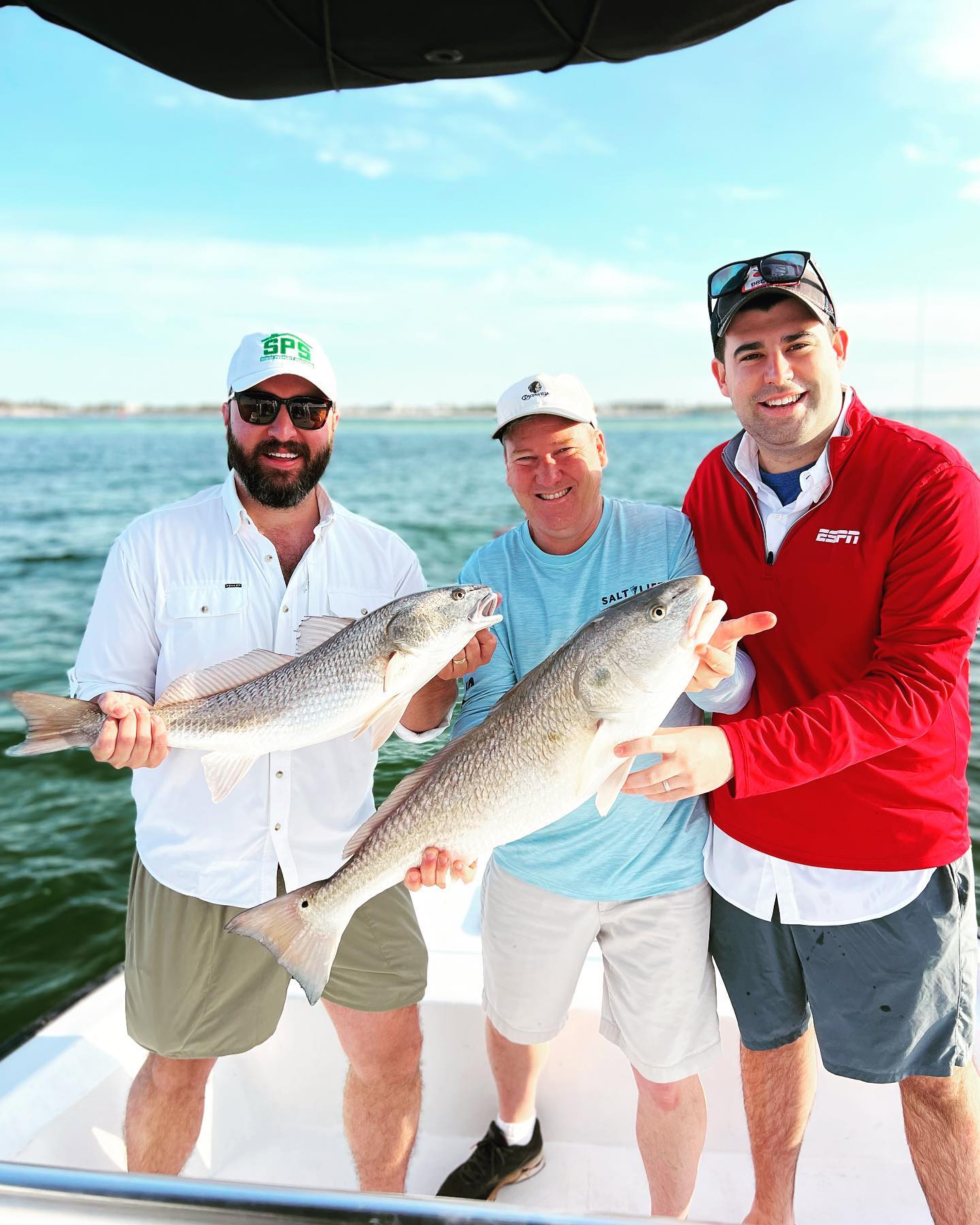 Two redfish caught on a fishing trip in FL