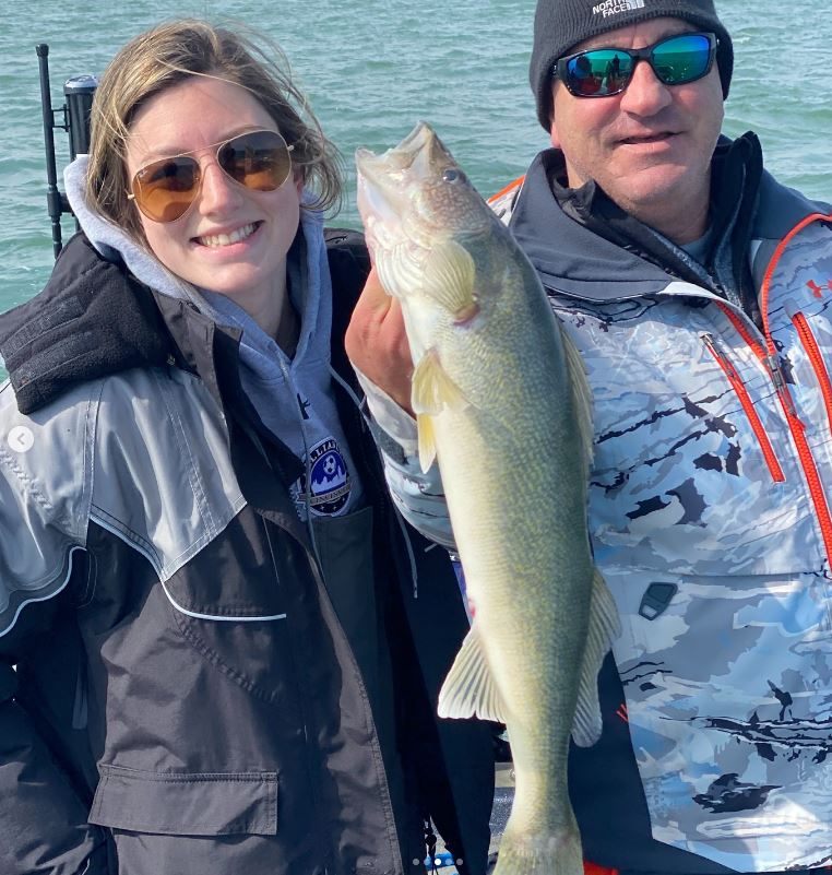 A great catch with two people fishing in Ohio