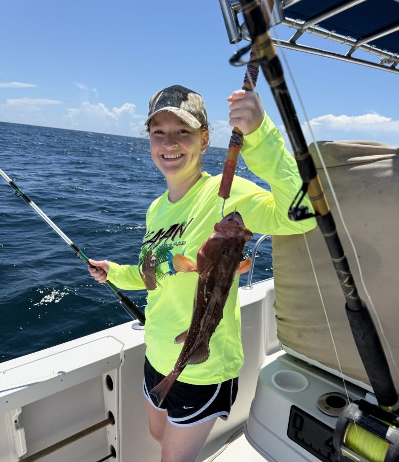 Fresh caught fish displayed on fishing boat in Shalimar FL waters