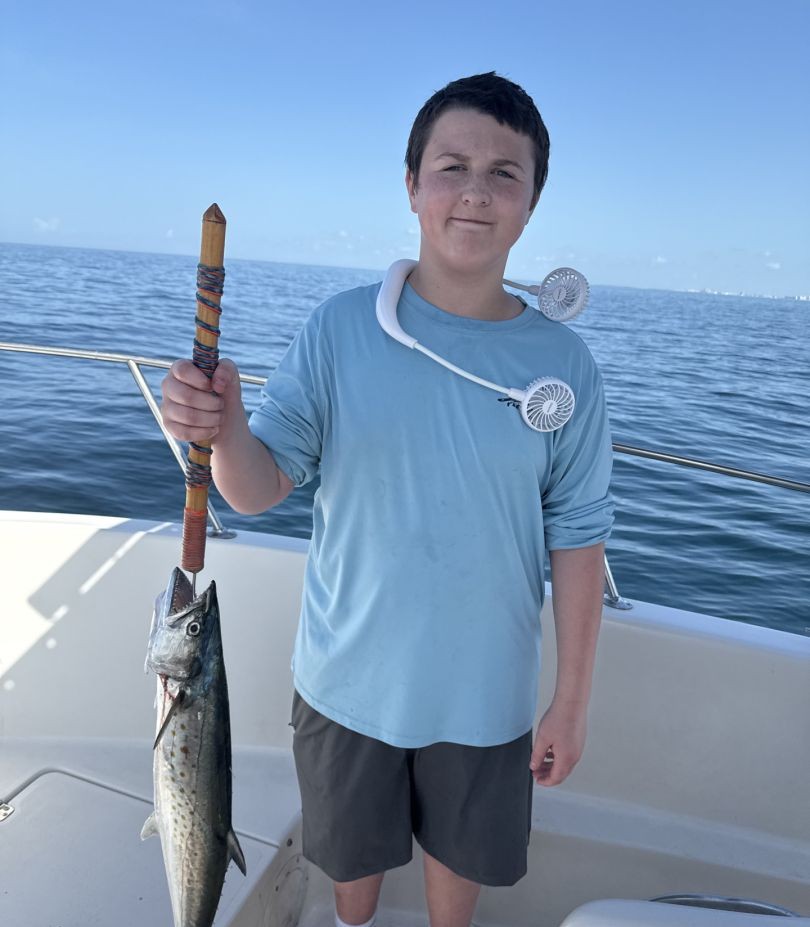 Spanish mackerel caught fishing in Shalimar FL on boat deck