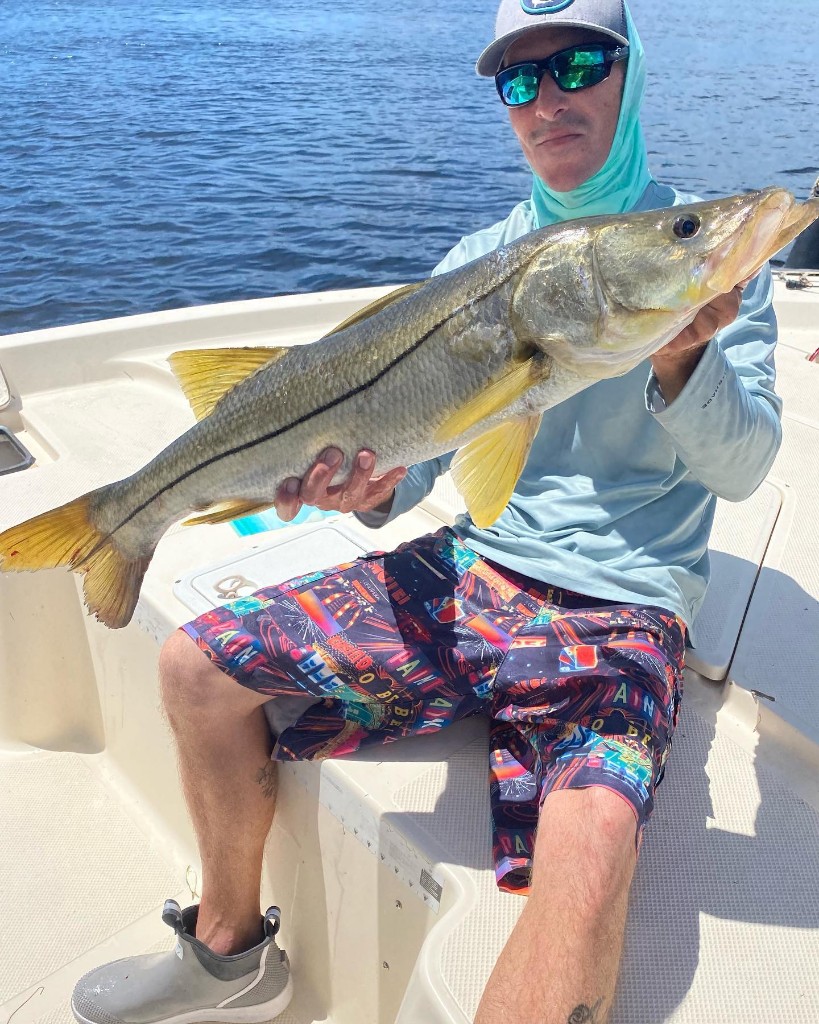 Snook, a 28-inch fishing catch, in FL