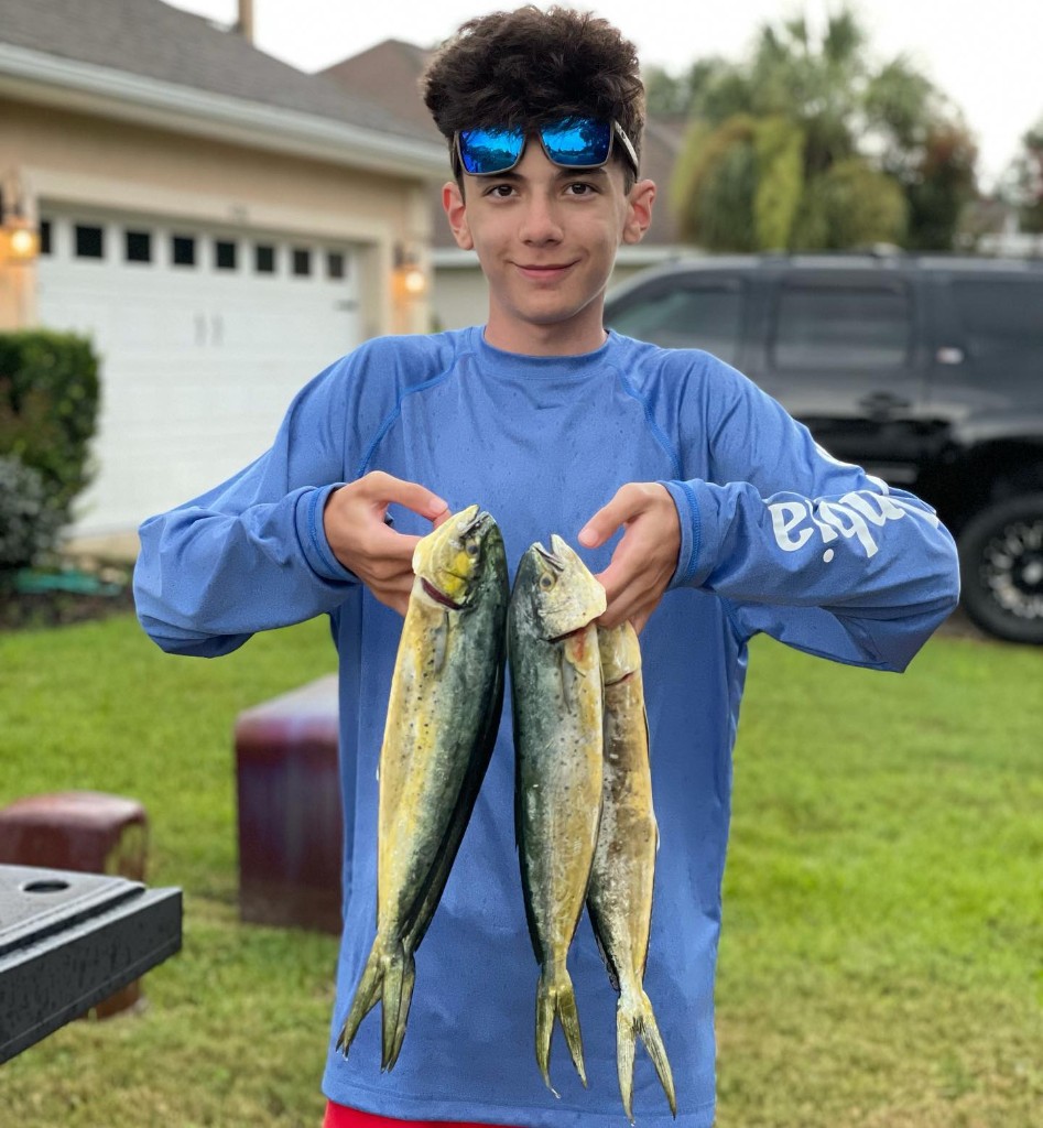 Two bluefish caught while fishing in FL