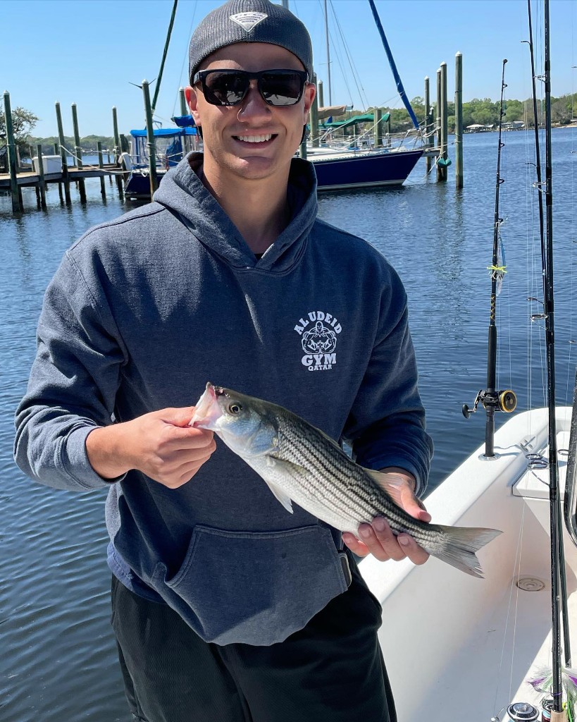 Striped bass caught while fishing in Niceville