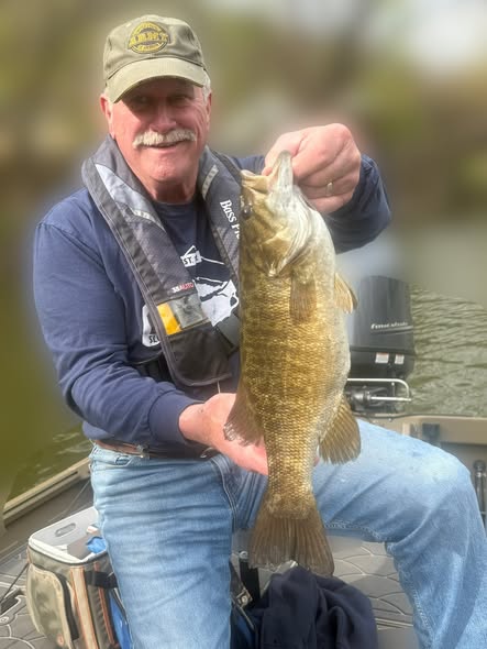 Smallmouth bass catch from fishing trip in Harrisburg PA