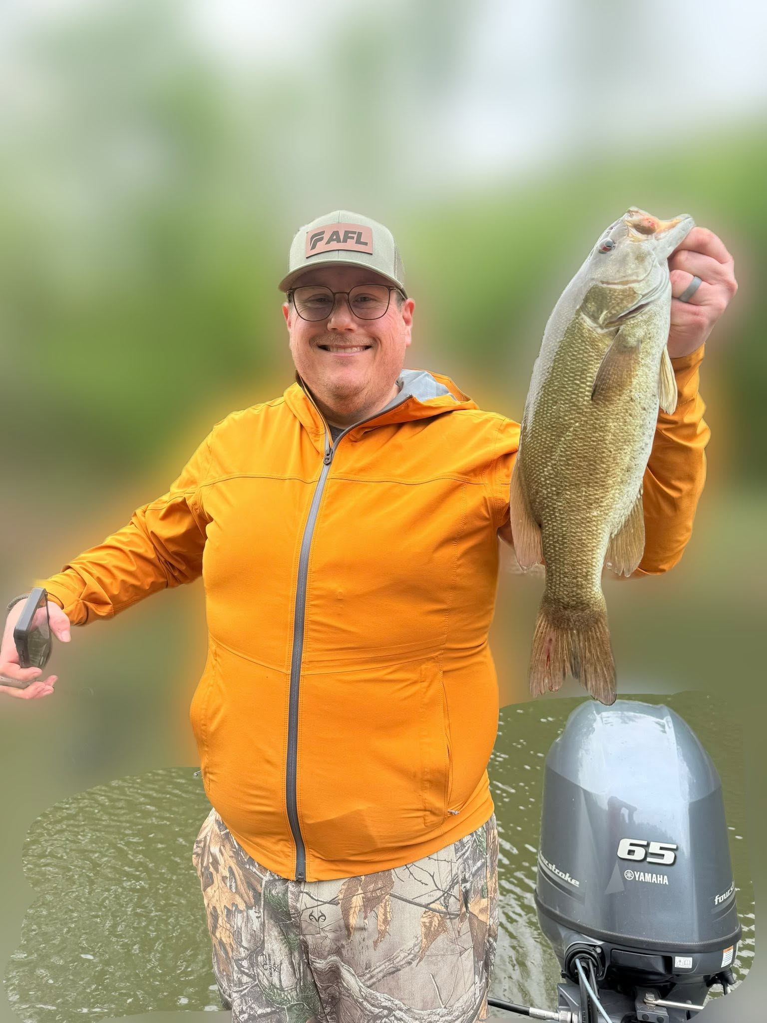 Smallmouth bass caught while fishing in Harrisburg PA