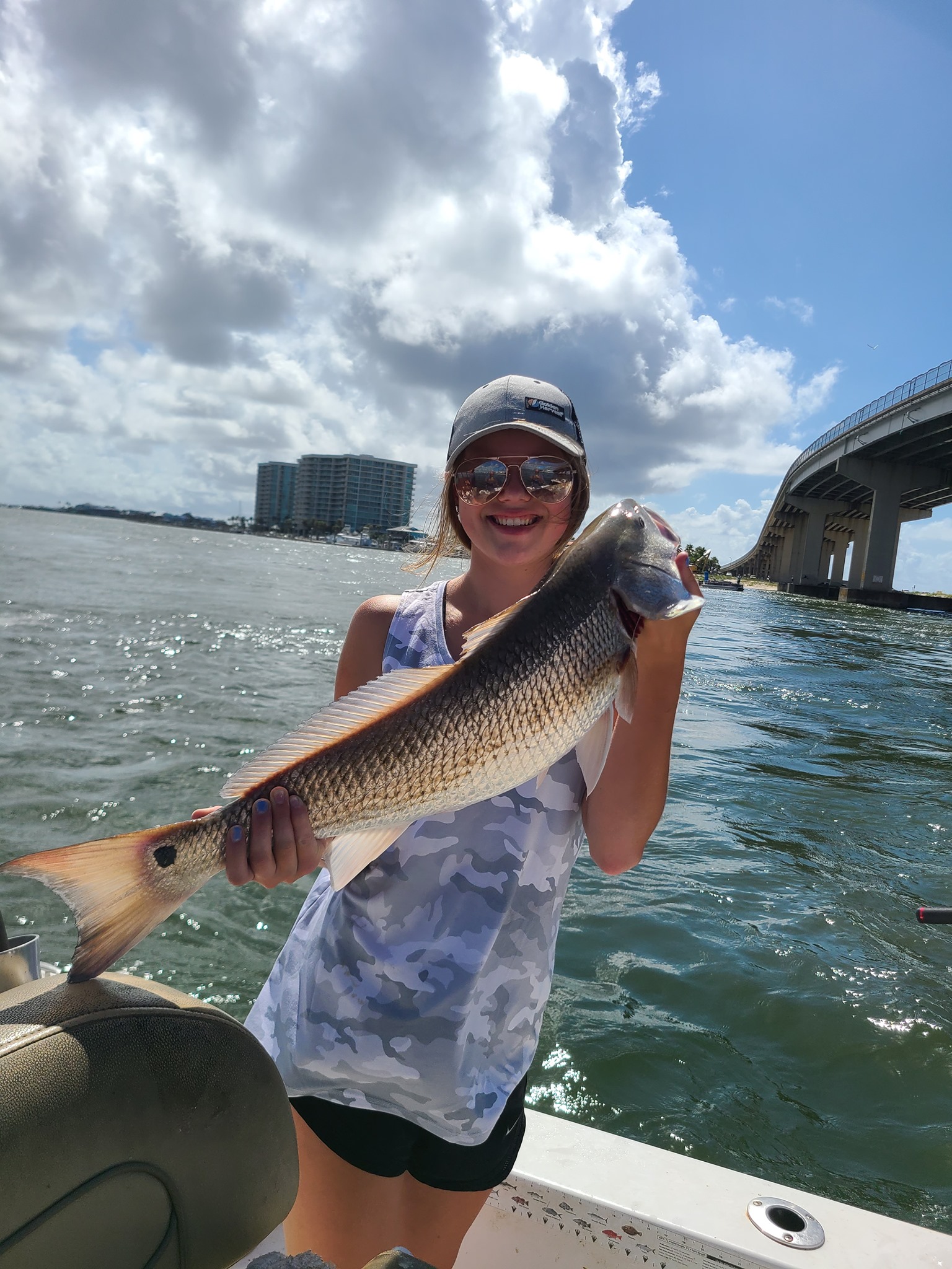 Redfish caught while fishing in Alabama