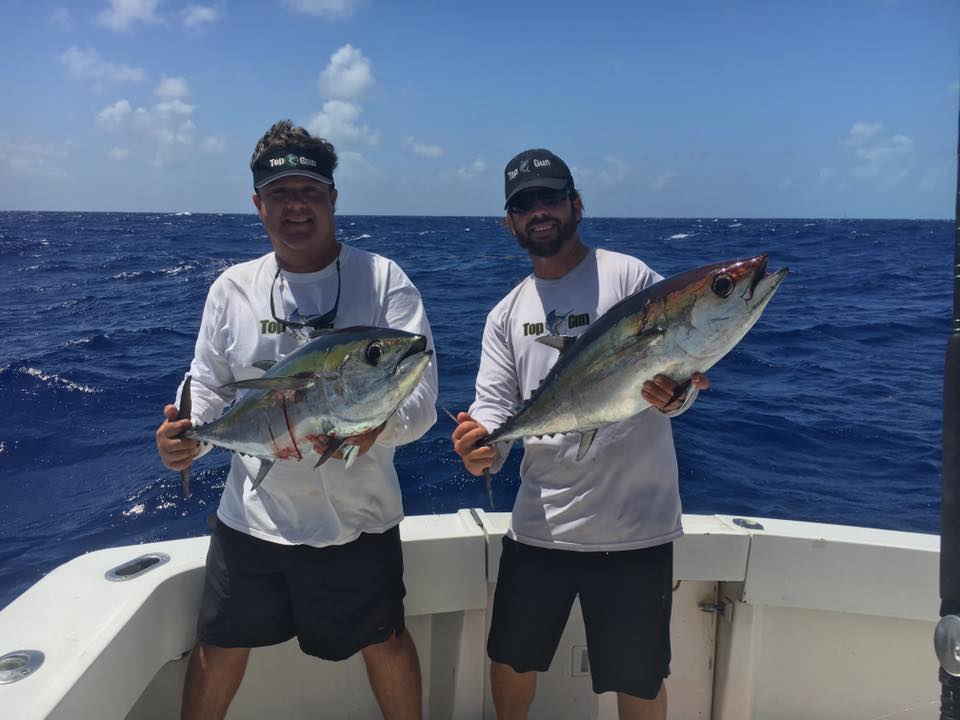 Two dogtooth tuna fish caught in Florida waters