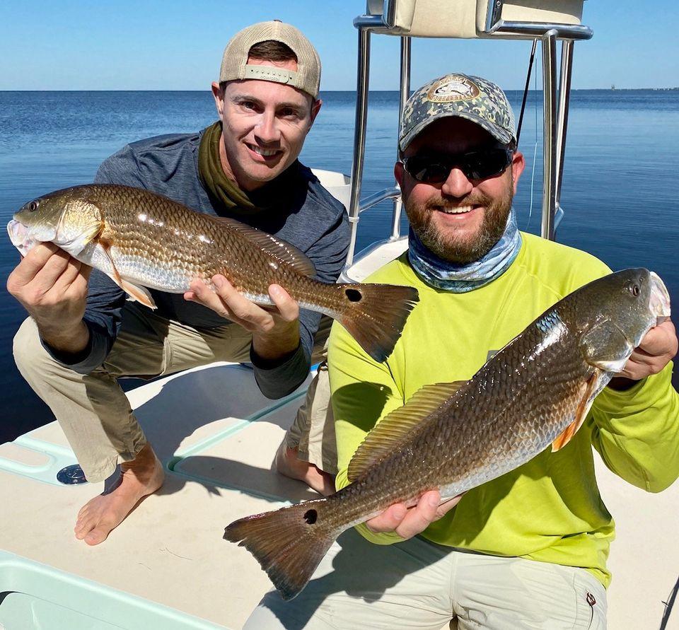 2 huge redfish caught in FL