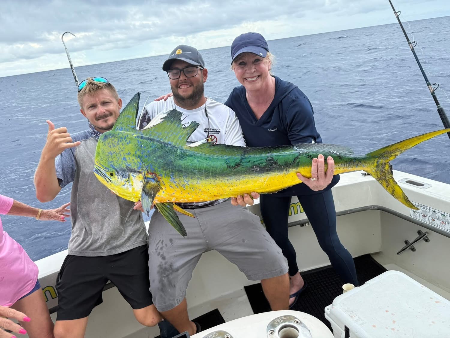 three people fishing in marathon