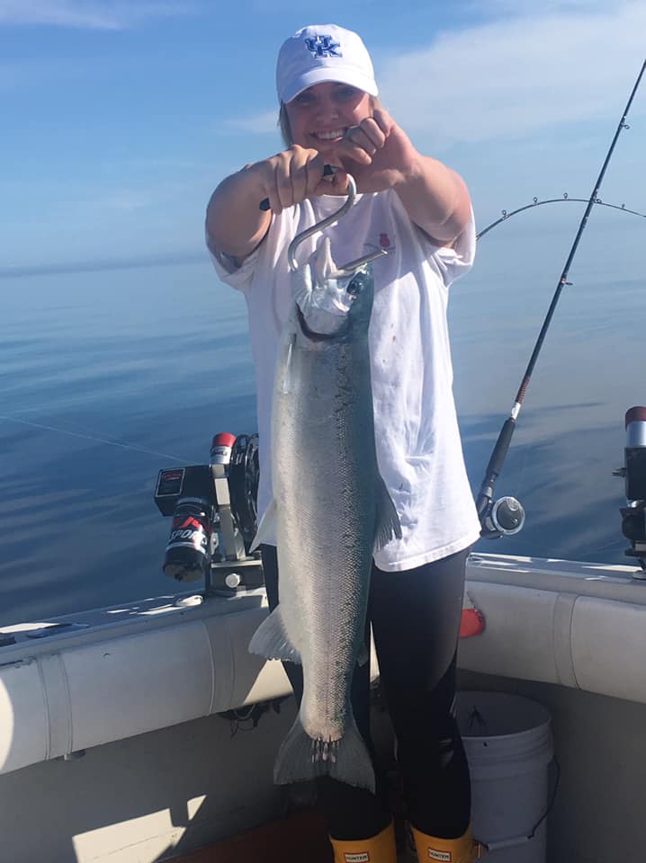Coho Salmon caught while fishing in IL