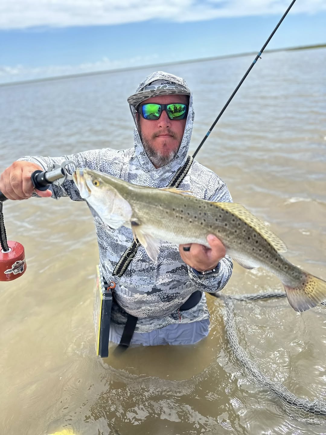 Speckled trout catch from fishing trip in Matagorda TX shallow waters