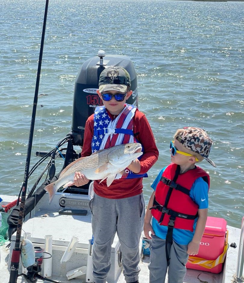 Redfish caught during fishing trip in Aransas Pass Texas