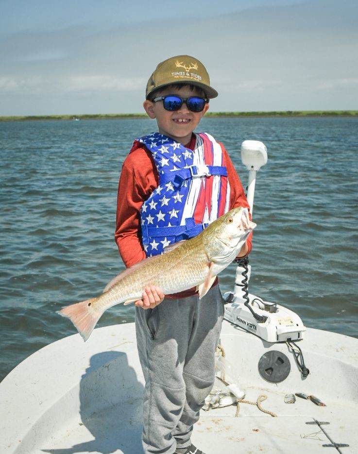 Redfish caught while fishing in Aransas Pass TX from boat
