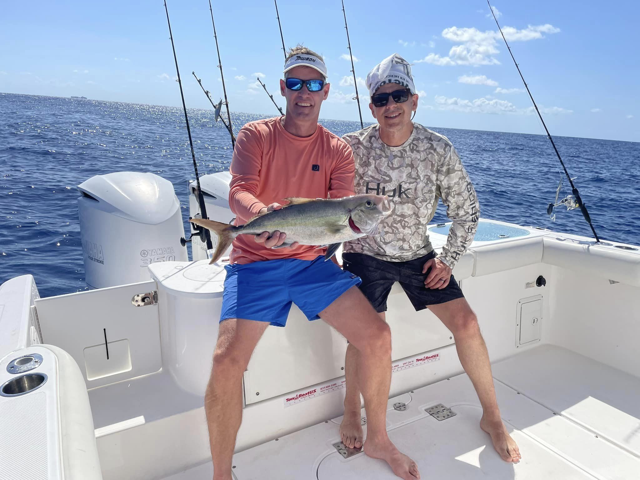 Longfin Yellowtail, a 21-inch fish, caught while fishing in Islamorada