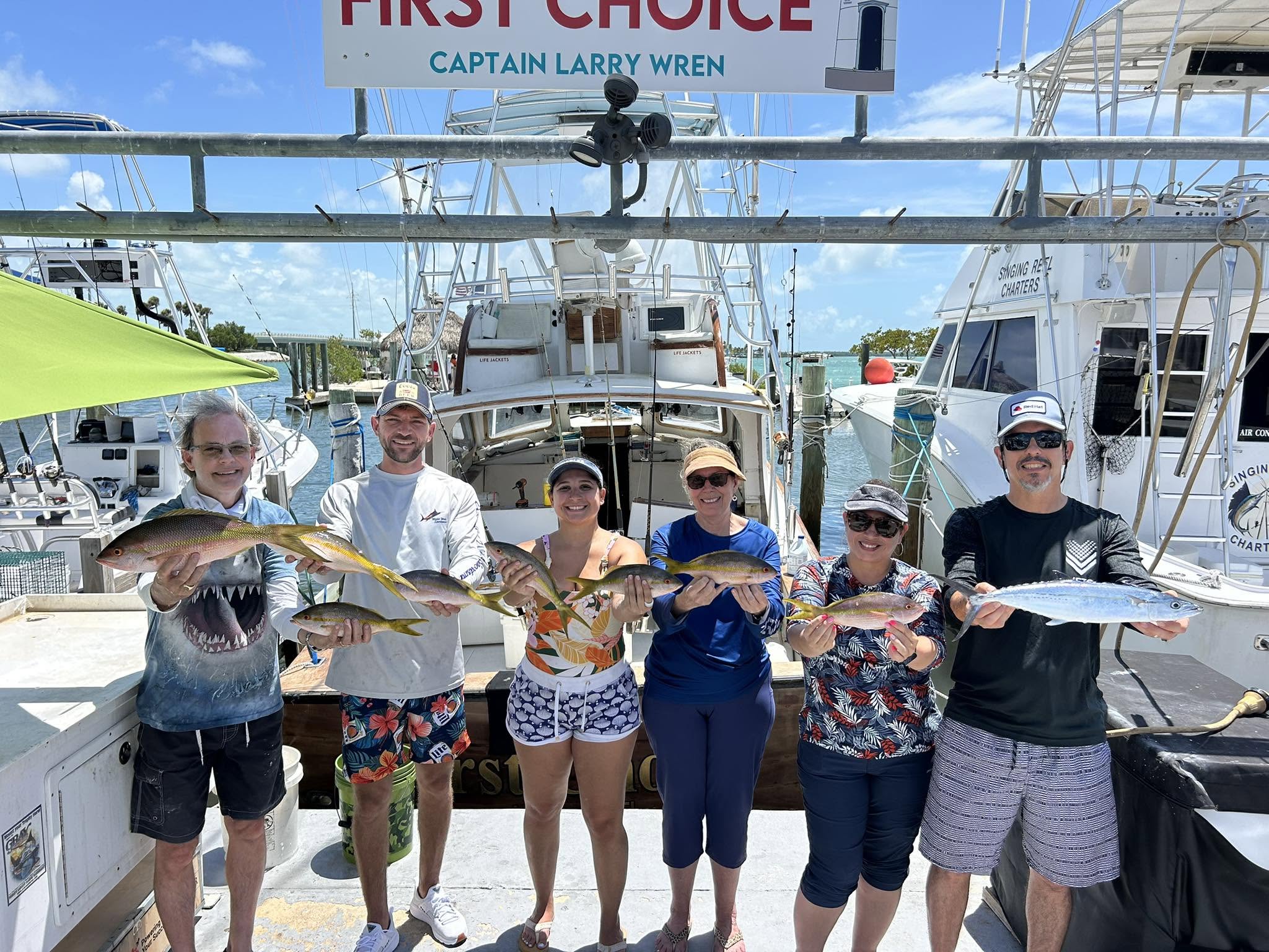 6 anglers fishing in Islamorada