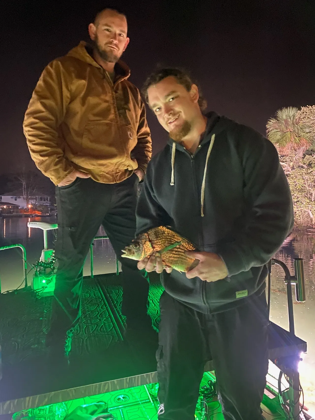 Two anglers in FL fishing for the best, great catch