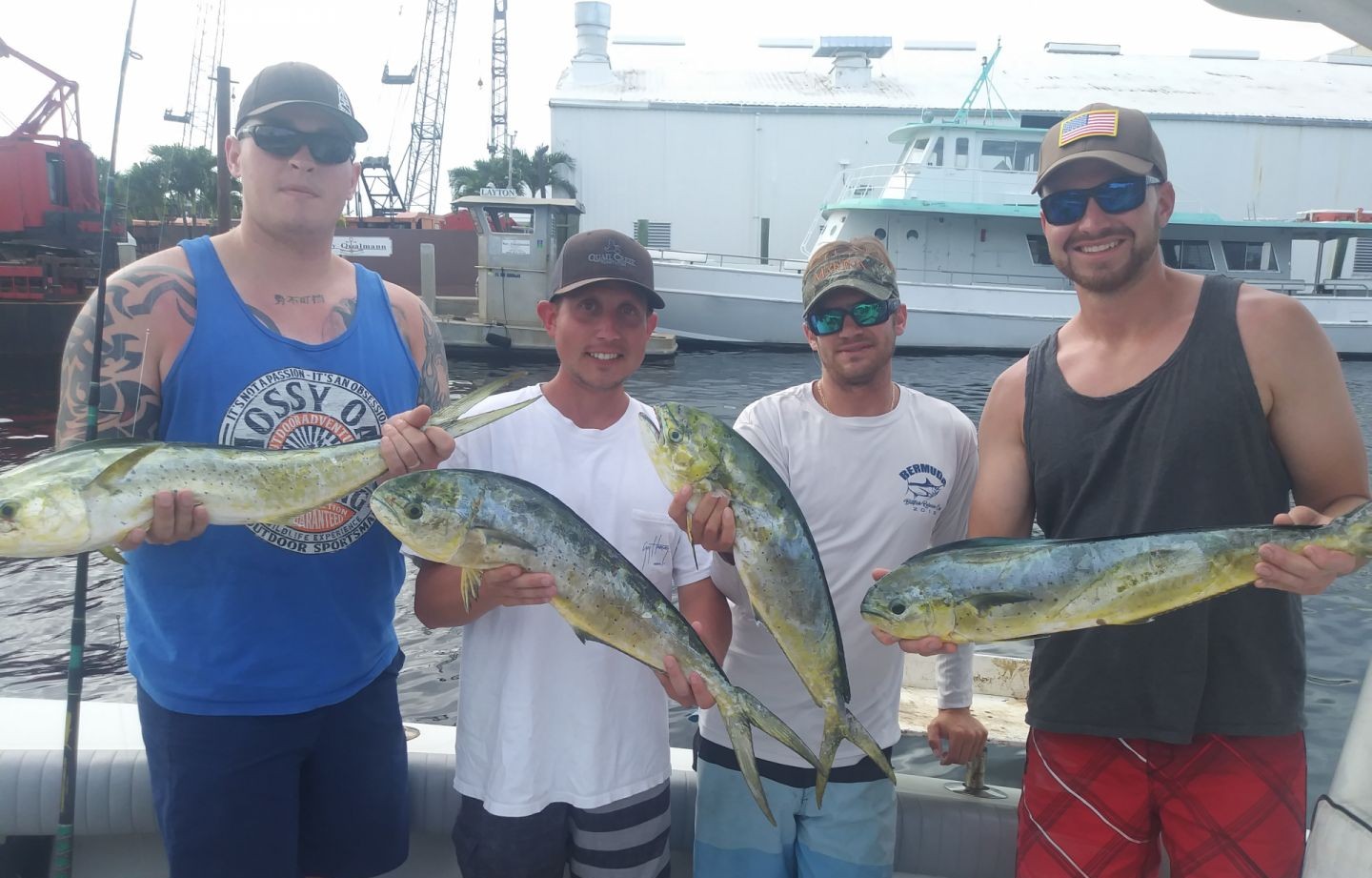 4 anglers fishing in Pompano Beach