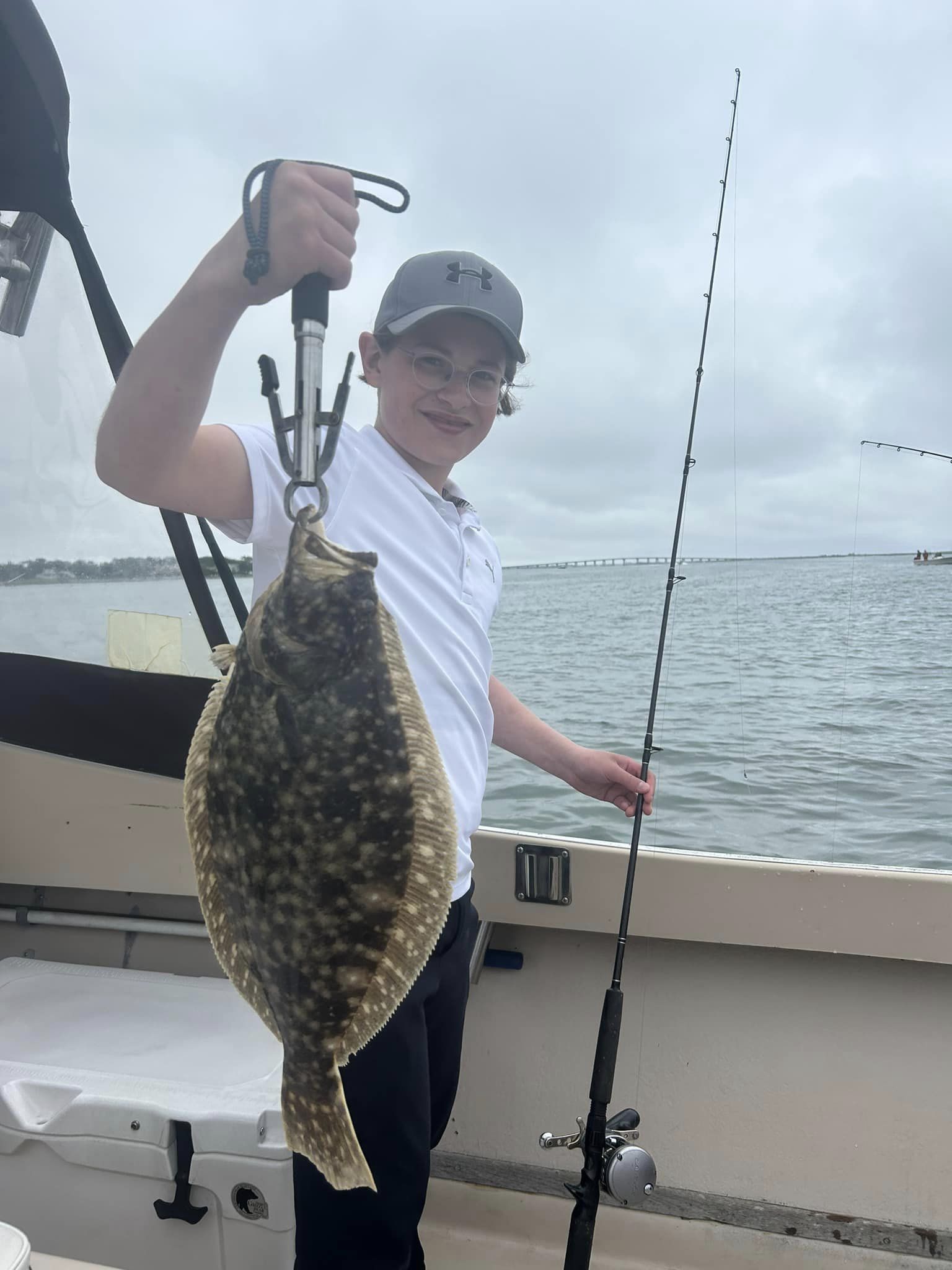 Fishing for a summer flounder in NY