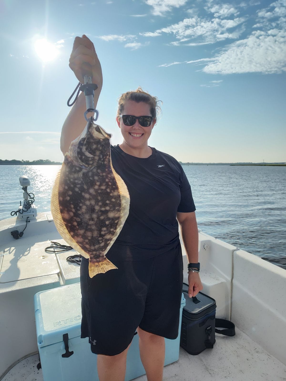 Southern Flounder, 21-inch fish, fishing in FL