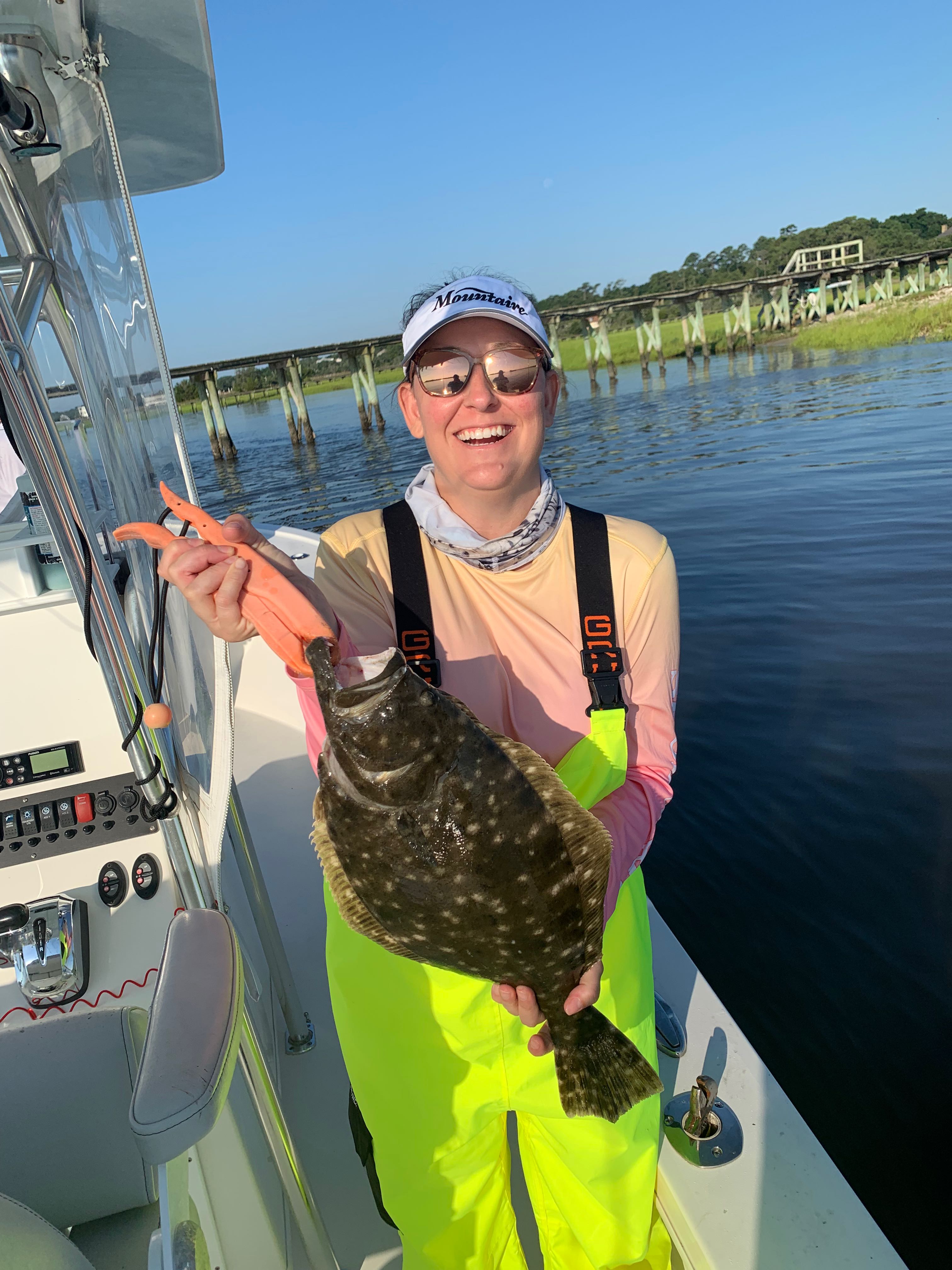 A photo of a Southern Flounder caught at Sanibel Island while fishing.