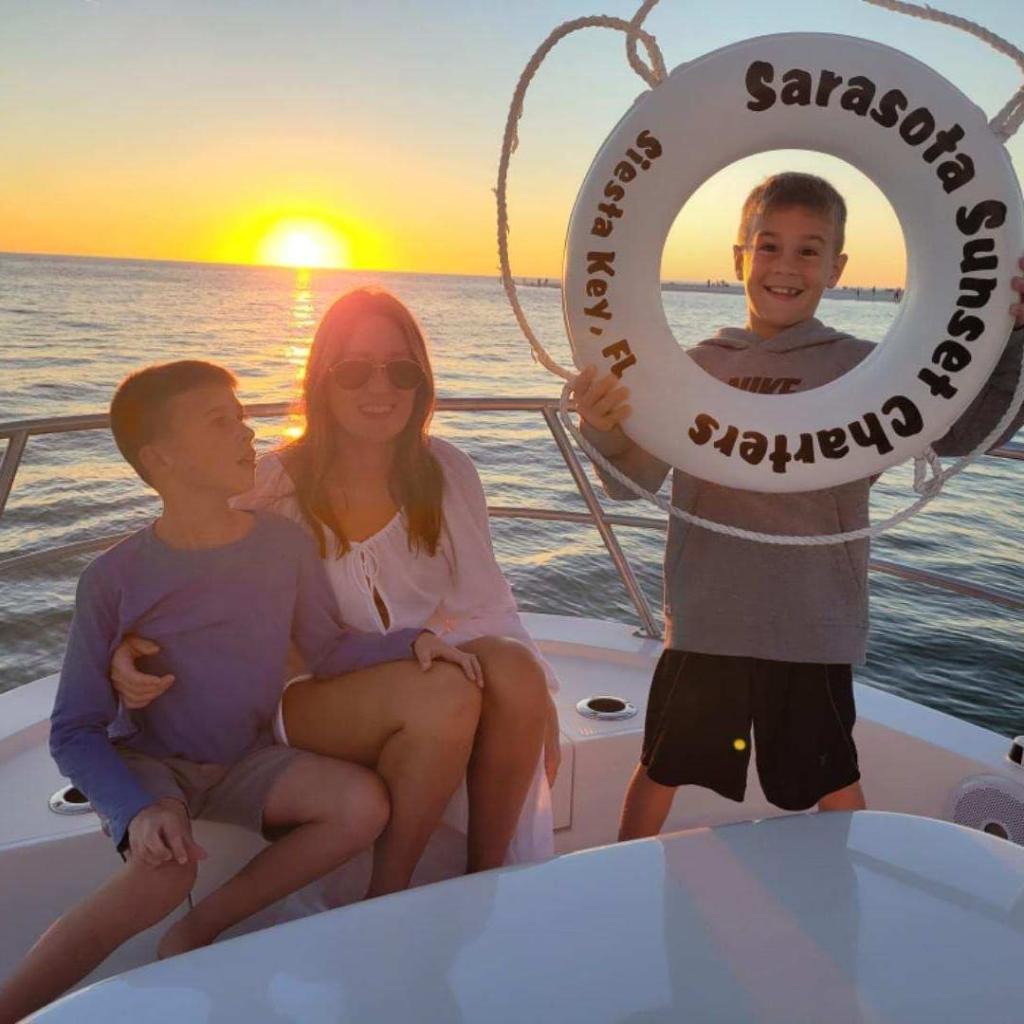 Three anglers enjoying a day out fishing in FL