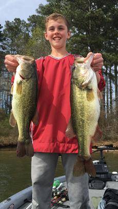 Two largemouth bass caught in AL