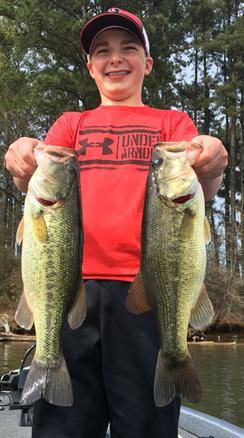Two largemouth bass caught in AL