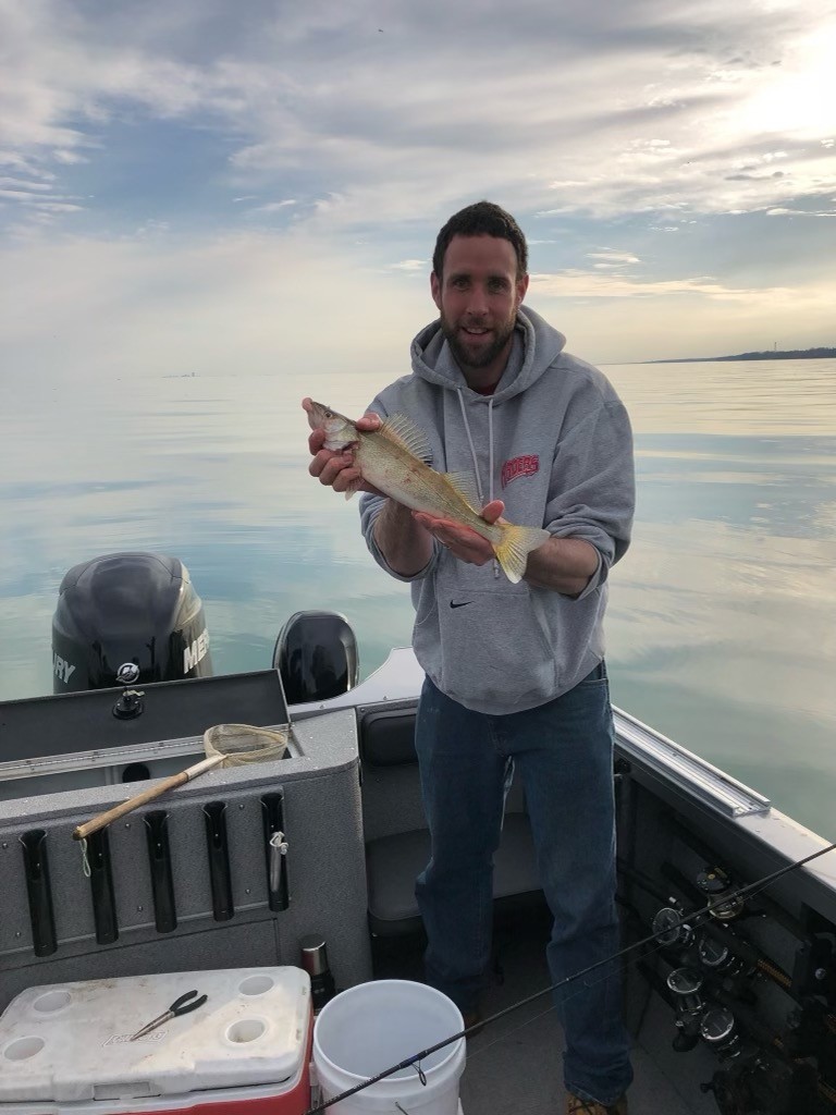 Single angler fishing in New York