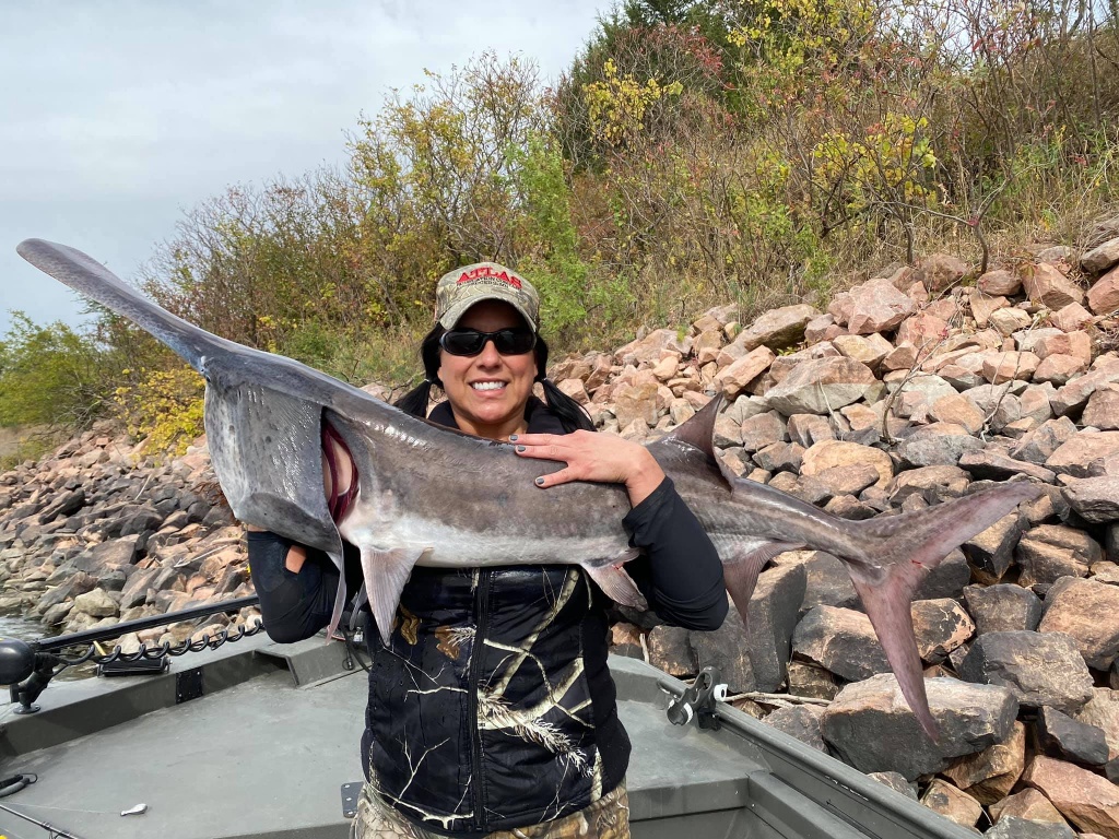 Angler with a 29-inch fish in SD
