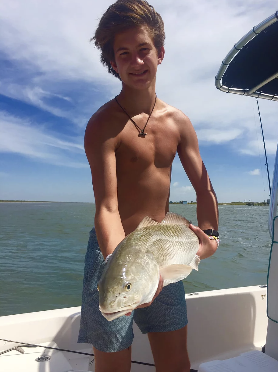 Solitary angler fishing in Texas