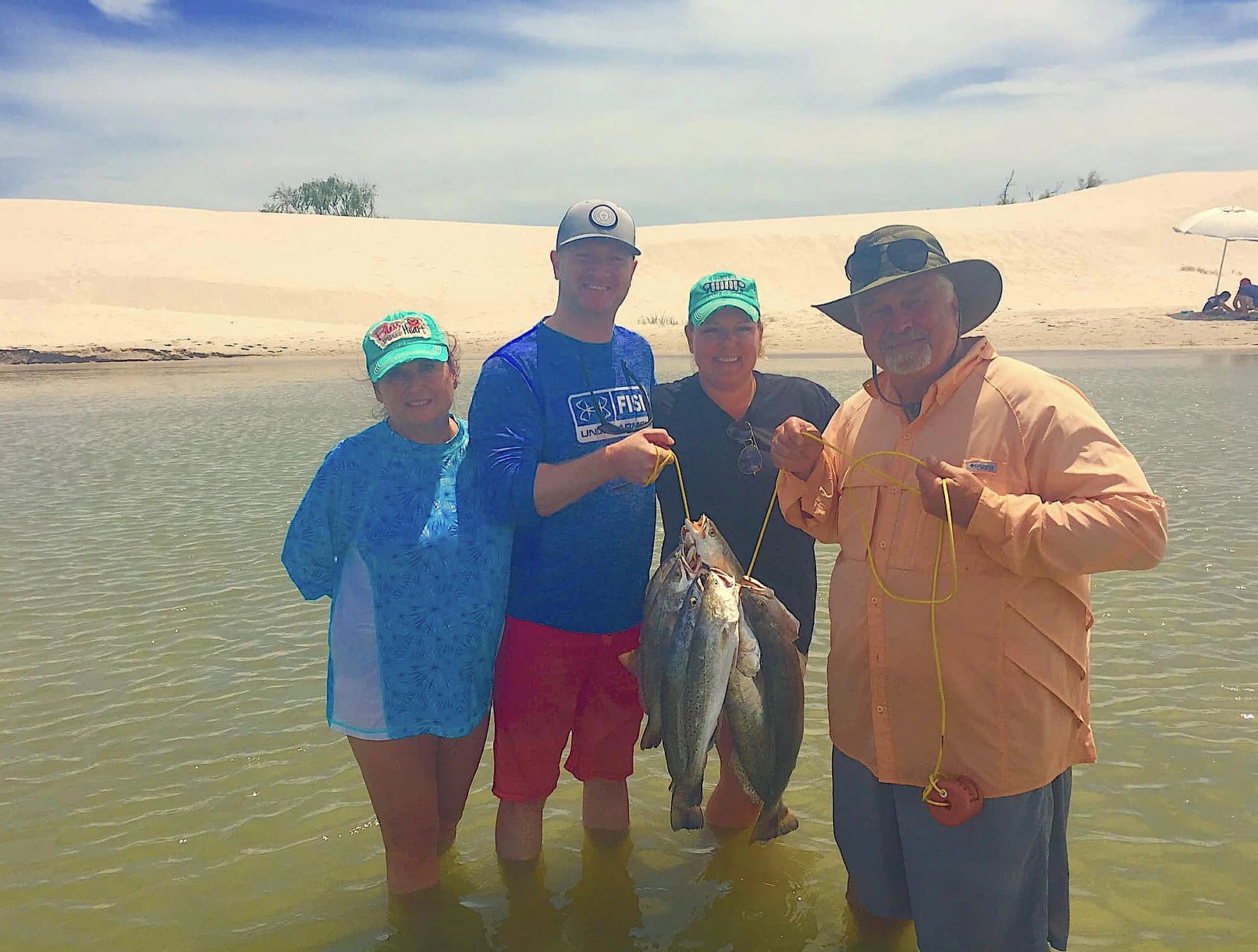Five people fishing in Corpus Christi