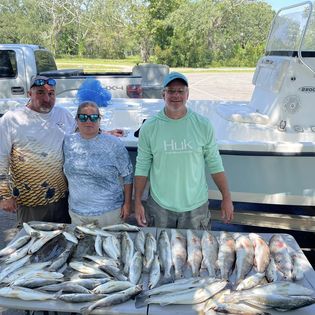 A group of 3 people fishing in the MS state