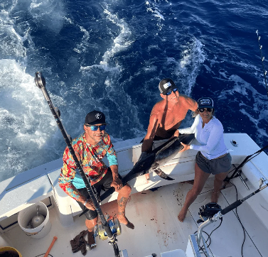 Two people fishing in Port Aransas