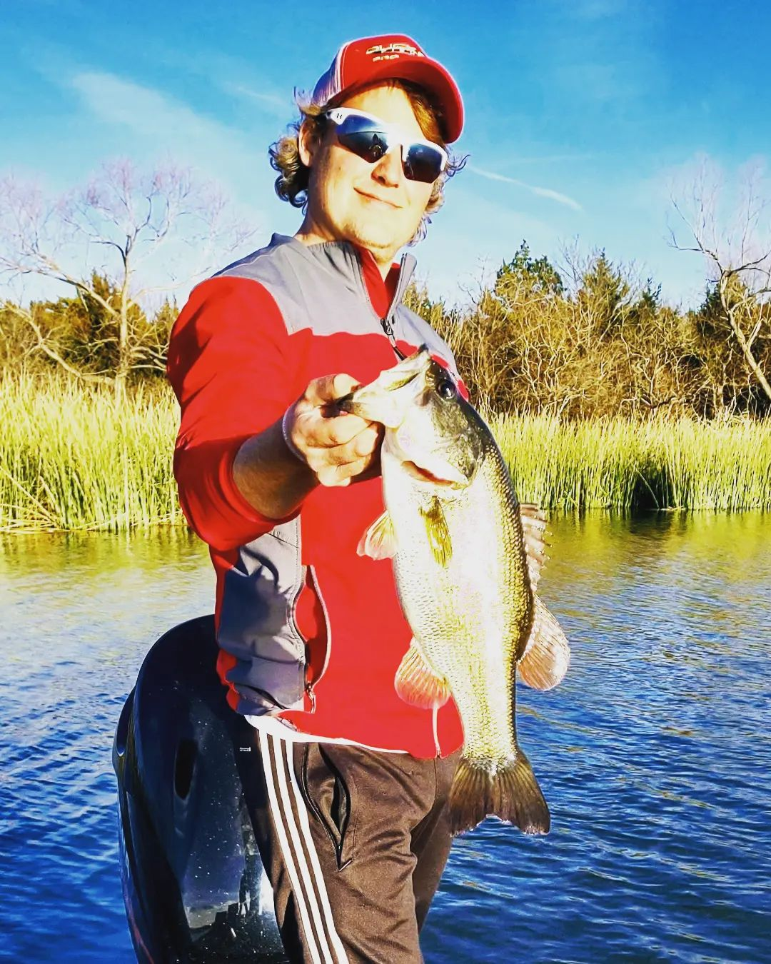 One fisherman with a large catch in Austin
