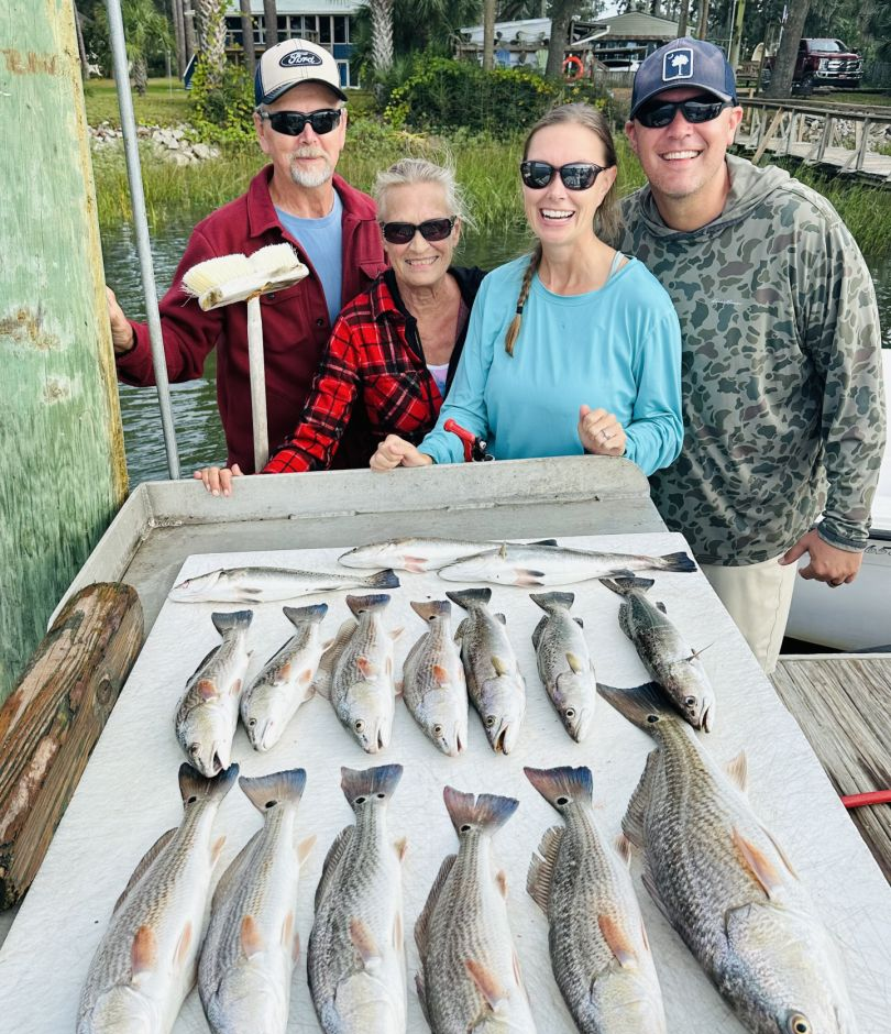 13 redfish caught in Savannah during fishing trip