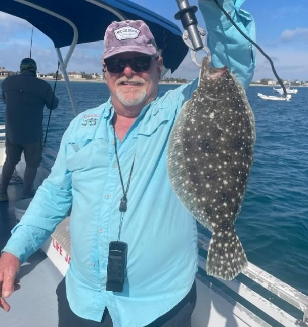 Summer flounder caught during fishing tour in Jensen Beach FL